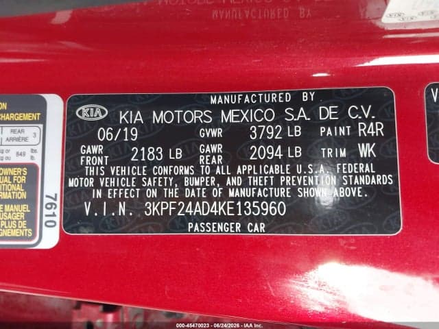 2019 KIA FORTE LXS 9