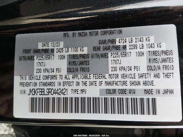 2024 MAZDA CX-5 2.5 S SELECT 9