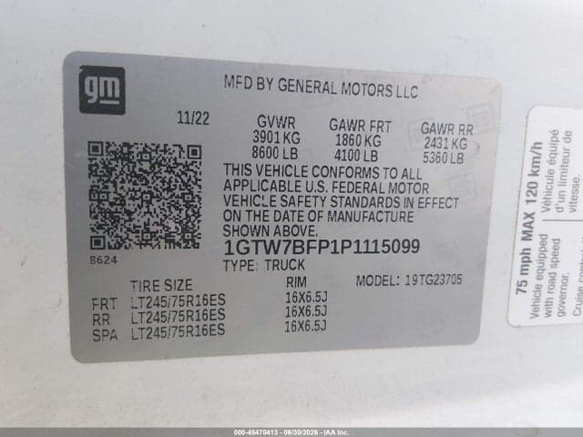 2023 GMC SAVANA CARGO RWD 2500 EXTENDED WHEELBASE WORK VAN 9
