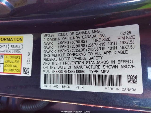 2025 HONDA CR-V HYBRID SPORT TOURING 9
