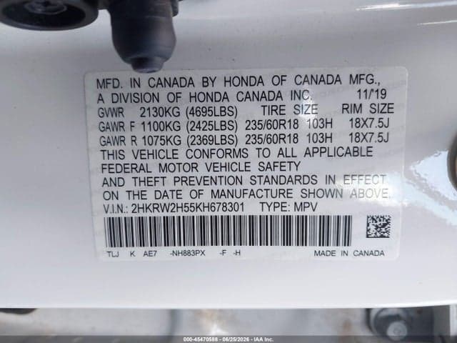 2019 HONDA CR-V EX 9