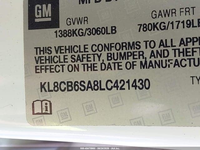 2020 CHEVROLET SPARK FWD LS AUTOMATIC 9