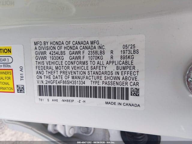 2025 HONDA CIVIC HYBRID SPORT/SPORT TOURING 9