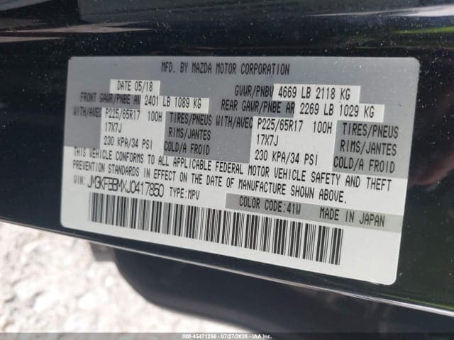 2018 MAZDA CX-5 SPORT 9