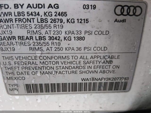 2019 AUDI Q5 45 PREMIUM 9