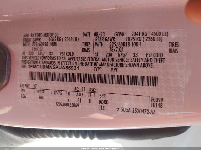 2023 FORD ESCAPE ST-LINE 9