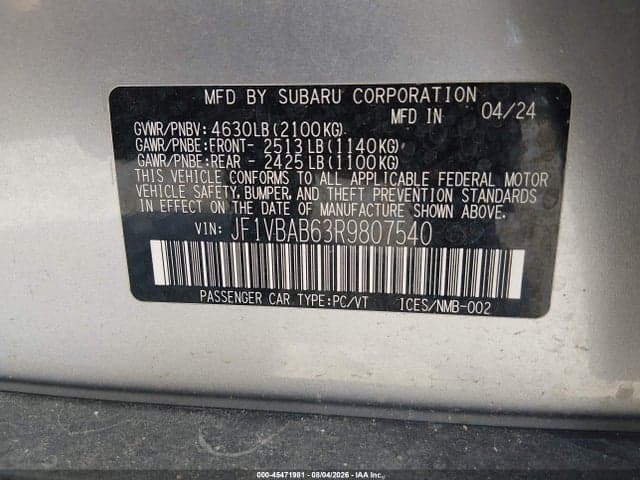 2024 SUBARU WRX 9