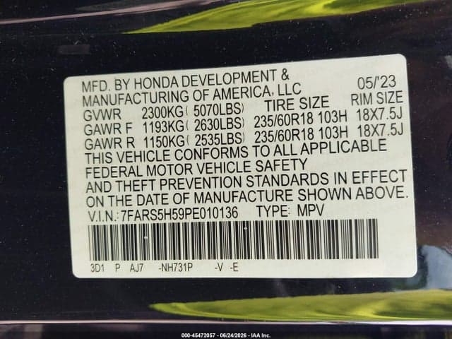 2023 HONDA CR-V HYBRID SPORT 9