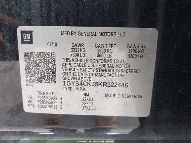 2019 CADILLAC ESCALADE PREMIUM 8