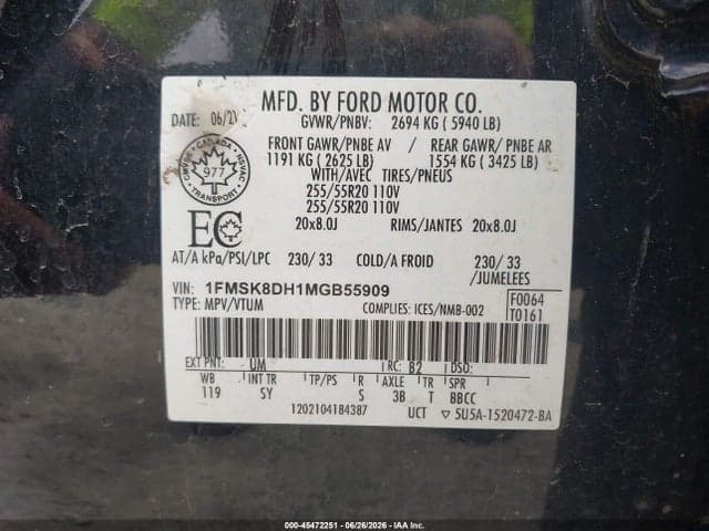2021 FORD EXPLORER XLT 9
