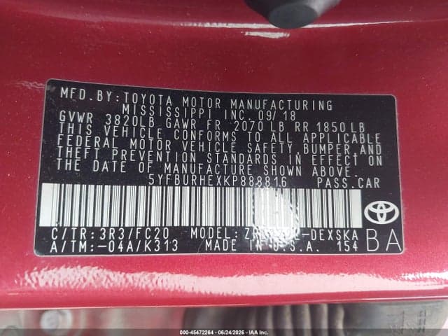 2019 TOYOTA COROLLA SE 9