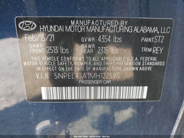 2021 HYUNDAI SONATA SEL 9