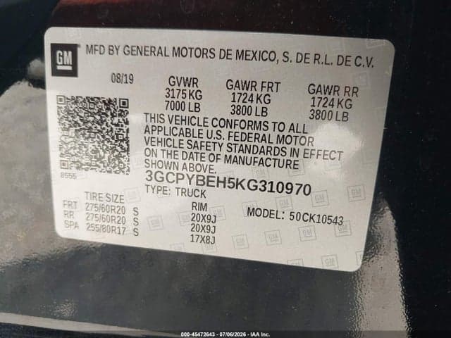 2019 CHEVROLET SILVERADO 1500 CUSTOM 9