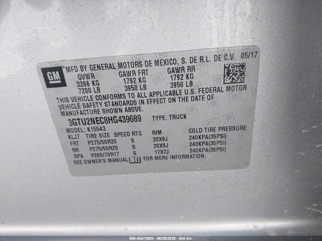 2017 GMC SIERRA 1500 SLT 9