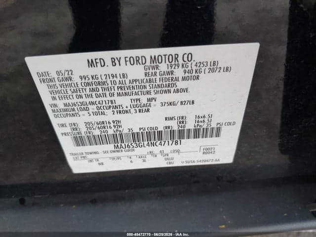 2022 FORD ECOSPORT SE 9