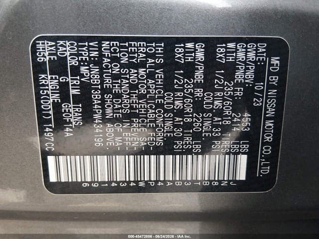 2023 NISSAN ROGUE SV FWD 9