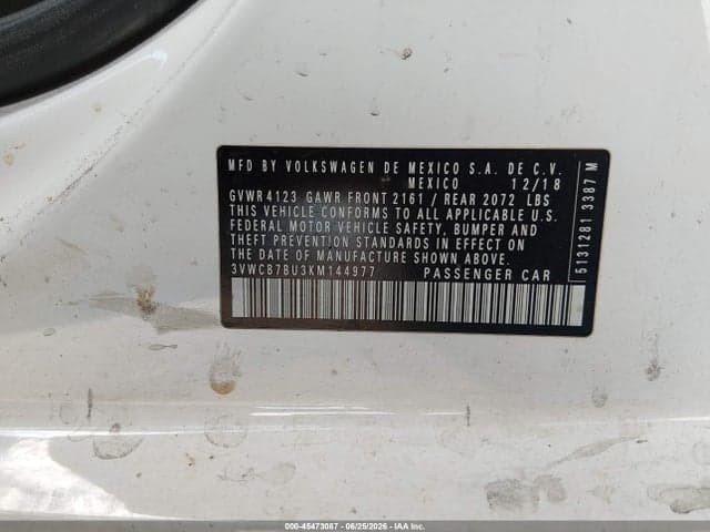 2019 VOLKSWAGEN JETTA 1.4T R-LINE/1.4T S/1.4T SE 9