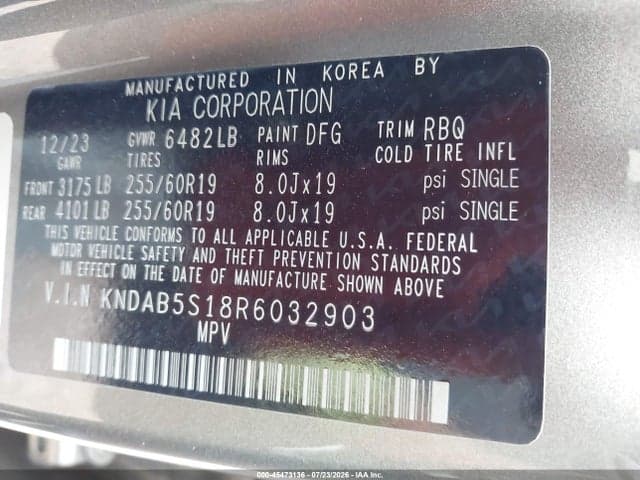 2024 KIA EV9 LIGHT LONG RANGE 9