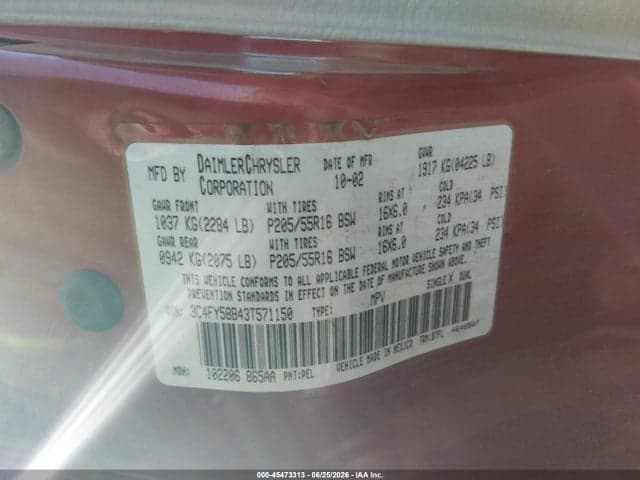 2003 CHRYSLER PT CRUISER 9