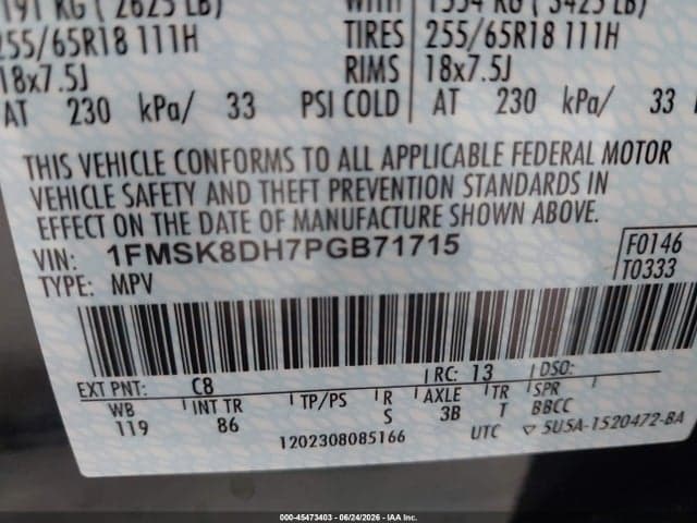 2023 FORD EXPLORER XLT 9