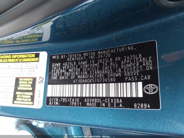 2026 TOYOTA CAMRY SE 9