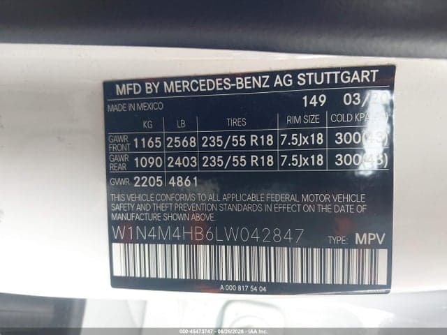 2020 MERCEDES-BENZ GLB 250 4MATIC 9
