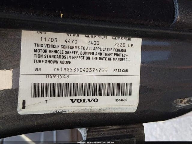 2004 VOLVO S60 T5 9