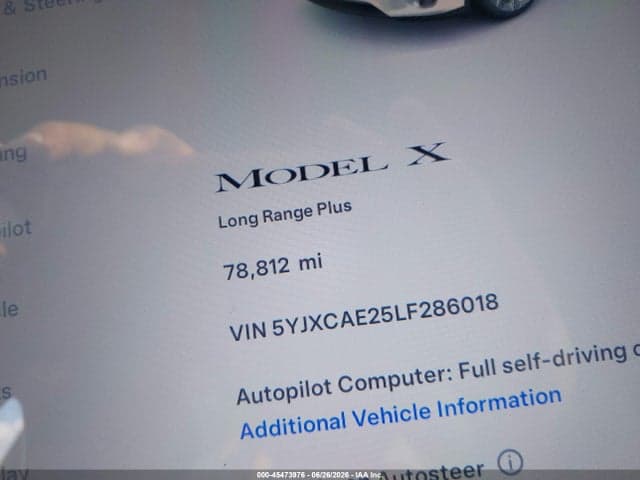 2020 TESLA MODEL X LONG RANGE DUAL MOTOR ALL-WHEEL DRIVE/LONG RANGE PLUS DUAL MOTOR ALL-WHEEL DRIVE 16