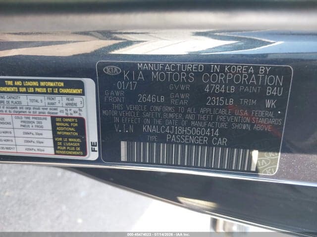 2017 KIA CADENZA LIMITED 9