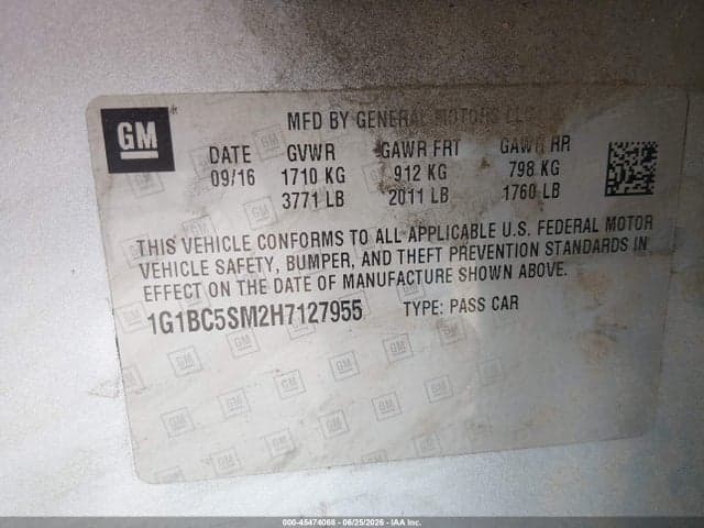 2017 CHEVROLET CRUZE LS AUTO 9