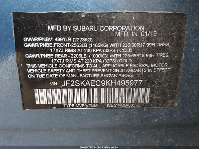2019 SUBARU FORESTER PREMIUM 9