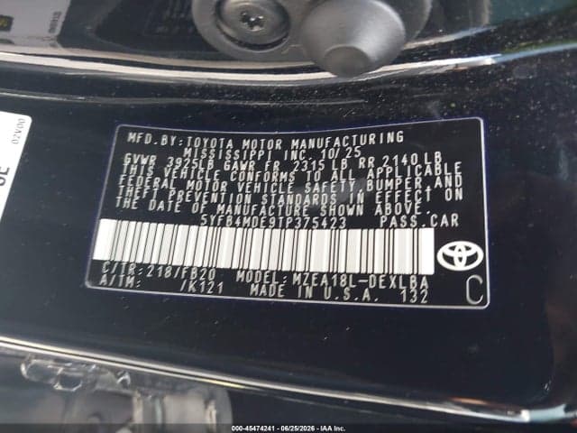 2026 TOYOTA COROLLA LE 9