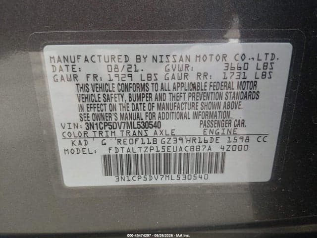 2021 NISSAN KICKS SR XTRONIC CVT 9