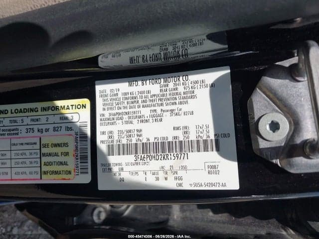 2019 FORD FUSION SE 9