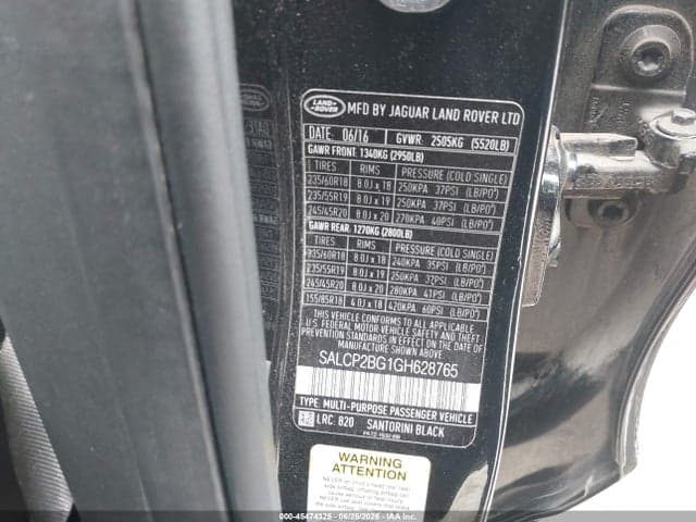 2016 LAND ROVER DISCOVERY 9