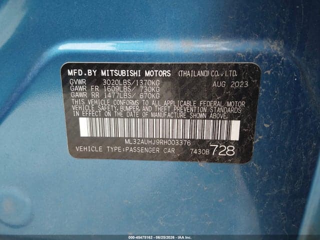 2024 MITSUBISHI MIRAGE ES 9