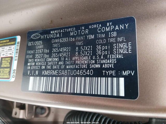 2026 HYUNDAI PALISADE HEV CALLIGRAPHY 9