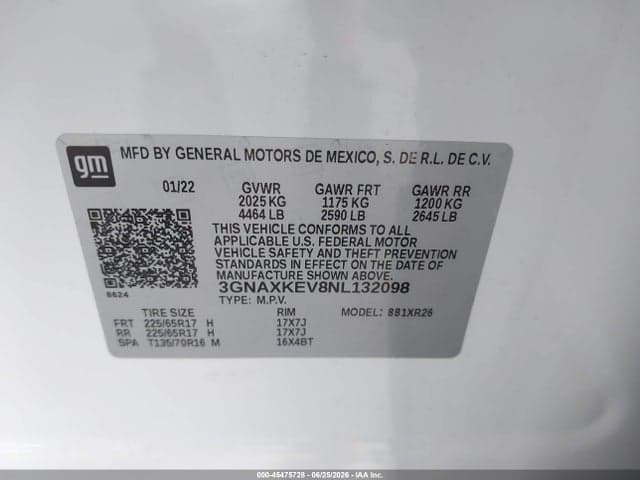 2022 CHEVROLET EQUINOX FWD LT 9