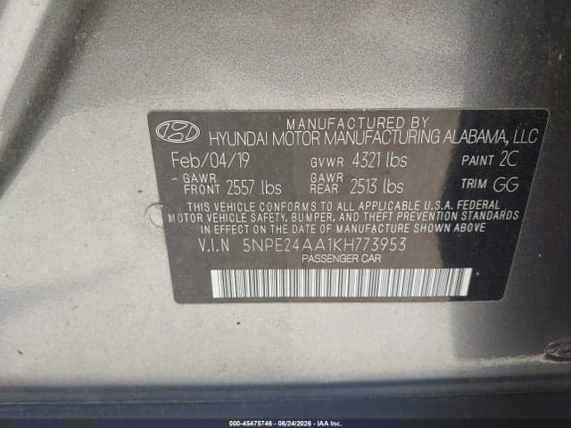 2019 HYUNDAI SONATA ECO 9