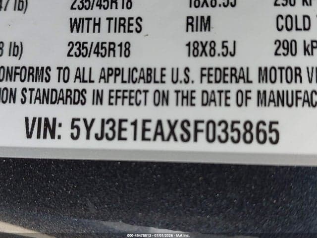 2025 TESLA MODEL 3 LONG RANGE REAR-WHEEL DRIVE/STANDARD REAR-WHEEL DRIVE 9
