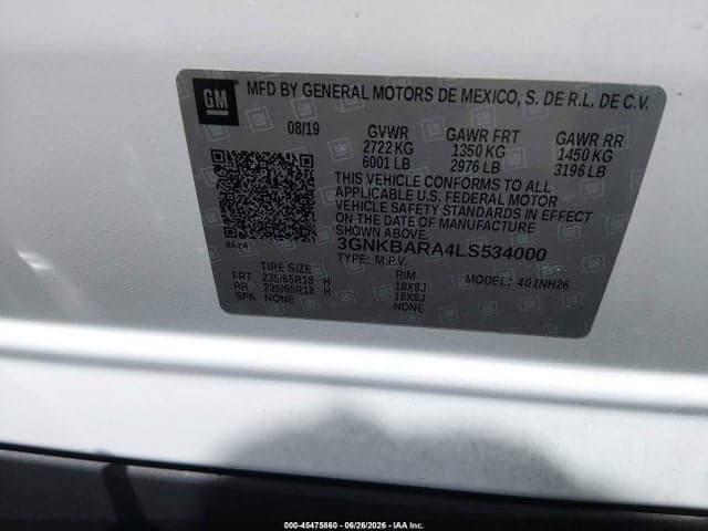 2020 CHEVROLET BLAZER FWD L 9