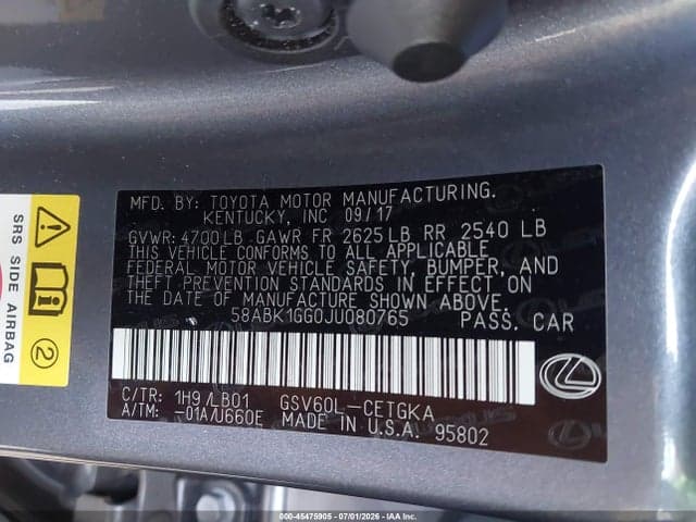 2018 LEXUS ES 350 9