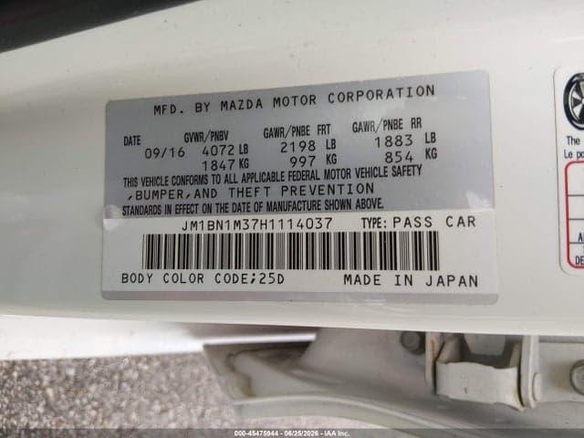 2017 MAZDA MAZDA3 GRAND TOURING 9