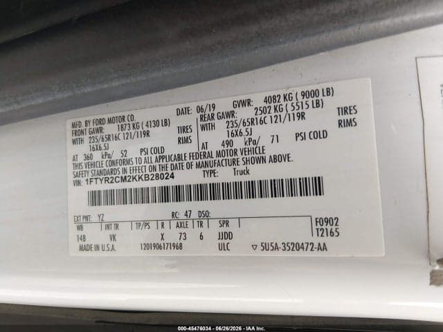 2019 FORD TRANSIT-250 9