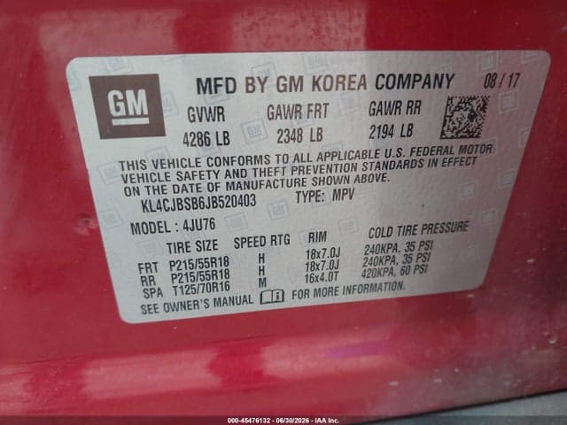 2018 BUICK ENCORE PREFERRED II 9