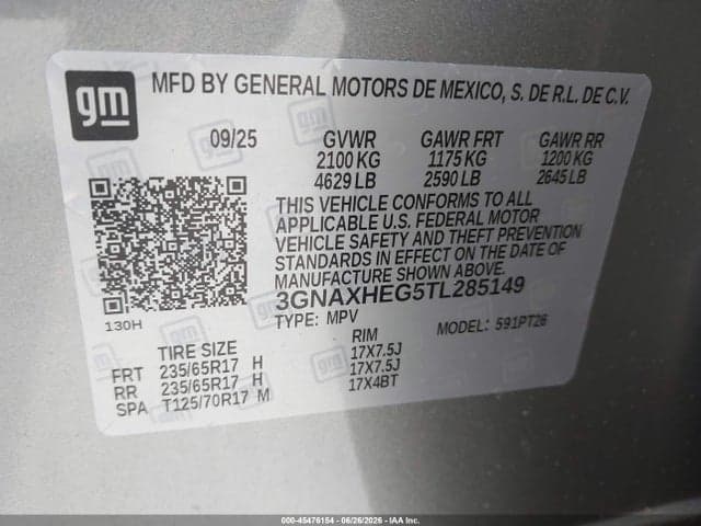 2026 CHEVROLET EQUINOX FWD LT 9