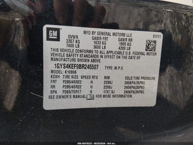 2011 CADILLAC ESCALADE ESV 9