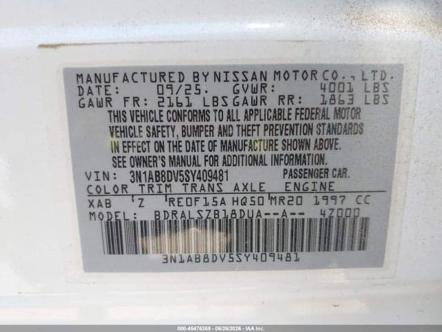 2025 NISSAN SENTRA SR 9