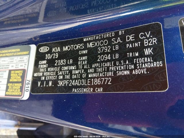 2020 KIA FORTE LXS 9