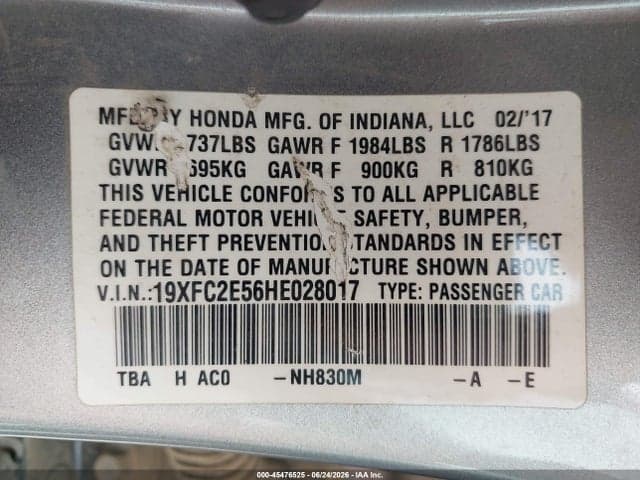 2017 HONDA CIVIC LX 9
